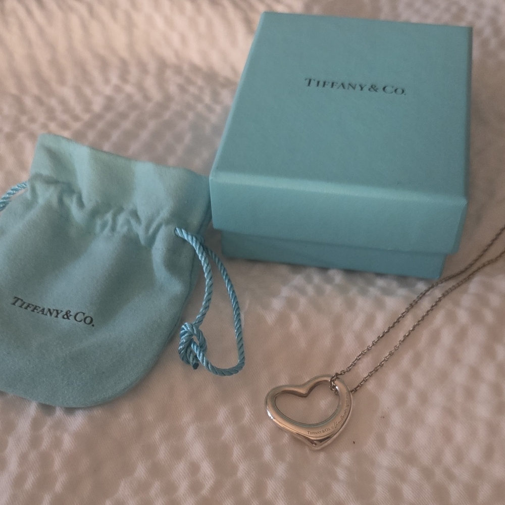 Tiffany & Co. Open Heart Silver Necklace